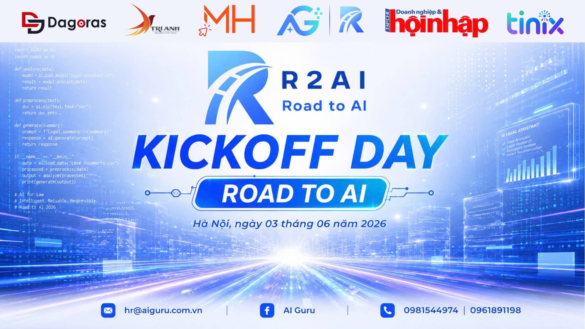 Phát động cuộc thi Road to AI 2026: Tìm kiếm giải pháp trợ lý pháp lý AI cho doanh nghiệp Việt