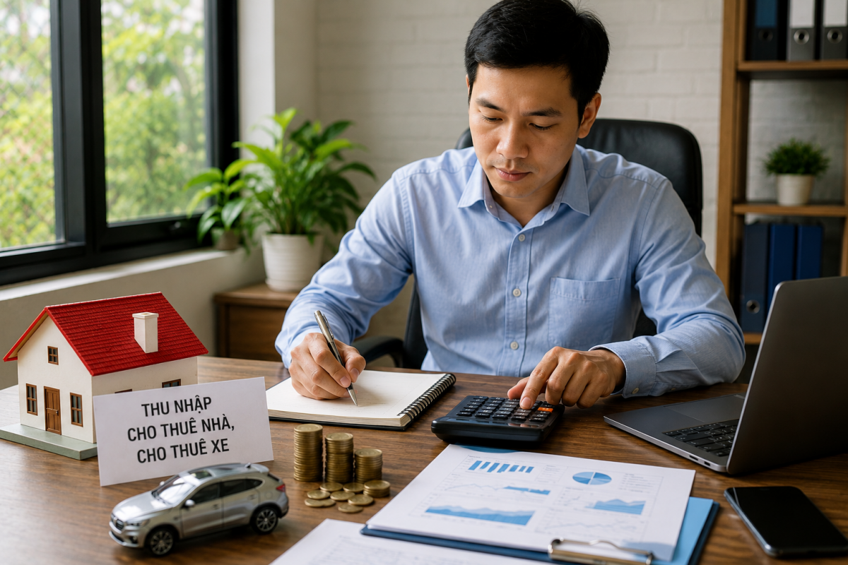 Cho thuê nhà, cho thuê xe, kinh doanh thêm: Doanh thu có bị cộng chung để tính thuế?