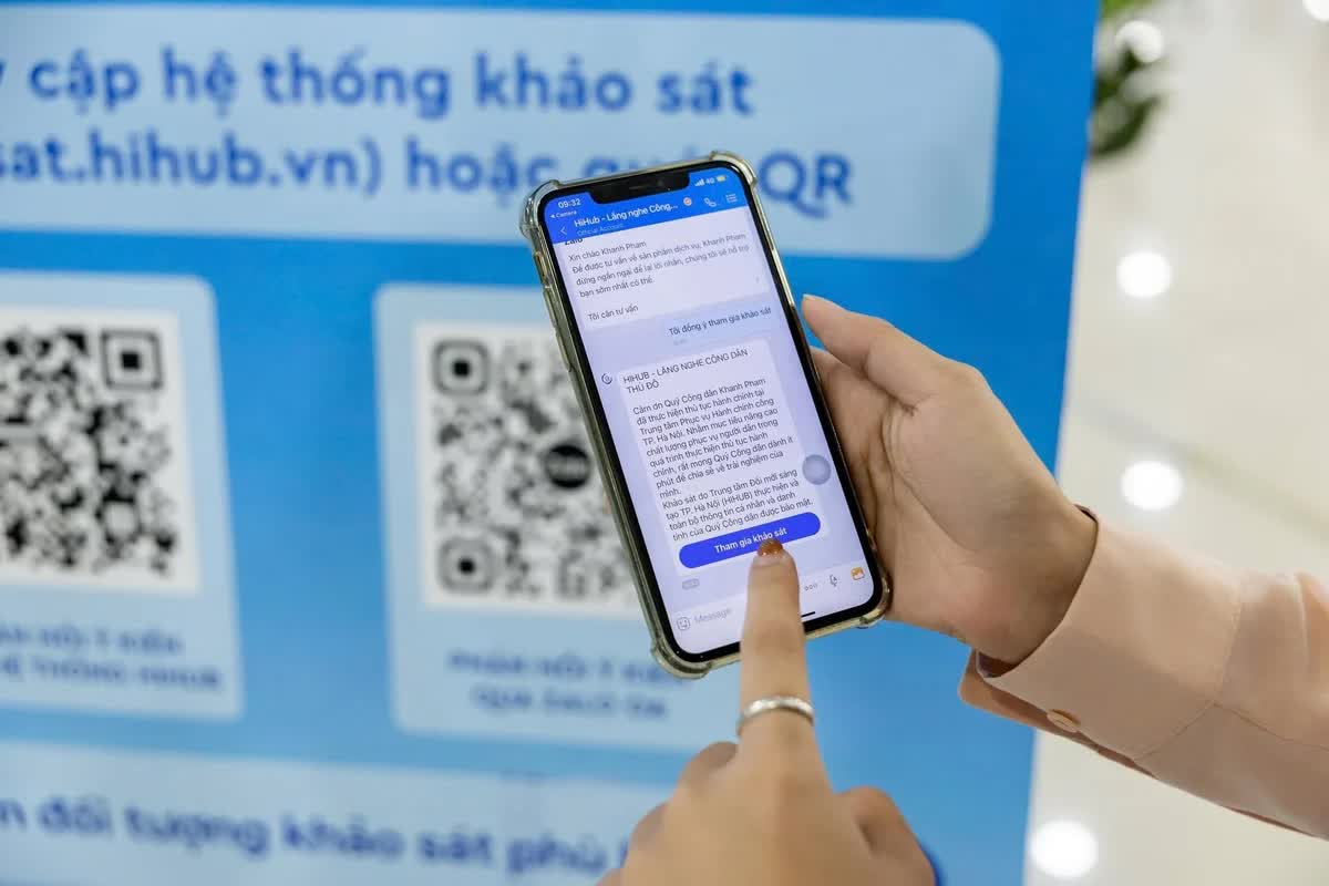 Một trong những kênh tiếp cận người dân tham gia khảo sát HIHUB qua kênh Zalo OA Lắng nghe Công dân thủ đô. Ảnh: BTC.