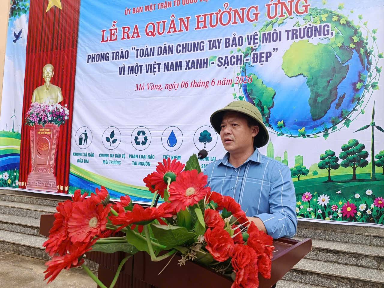 Phát biểu tại buổi lễ, ông Triệu Tòn Triệu, Bí thư Đảng ủy, Chủ tịch HĐND xã Mỏ Vàng