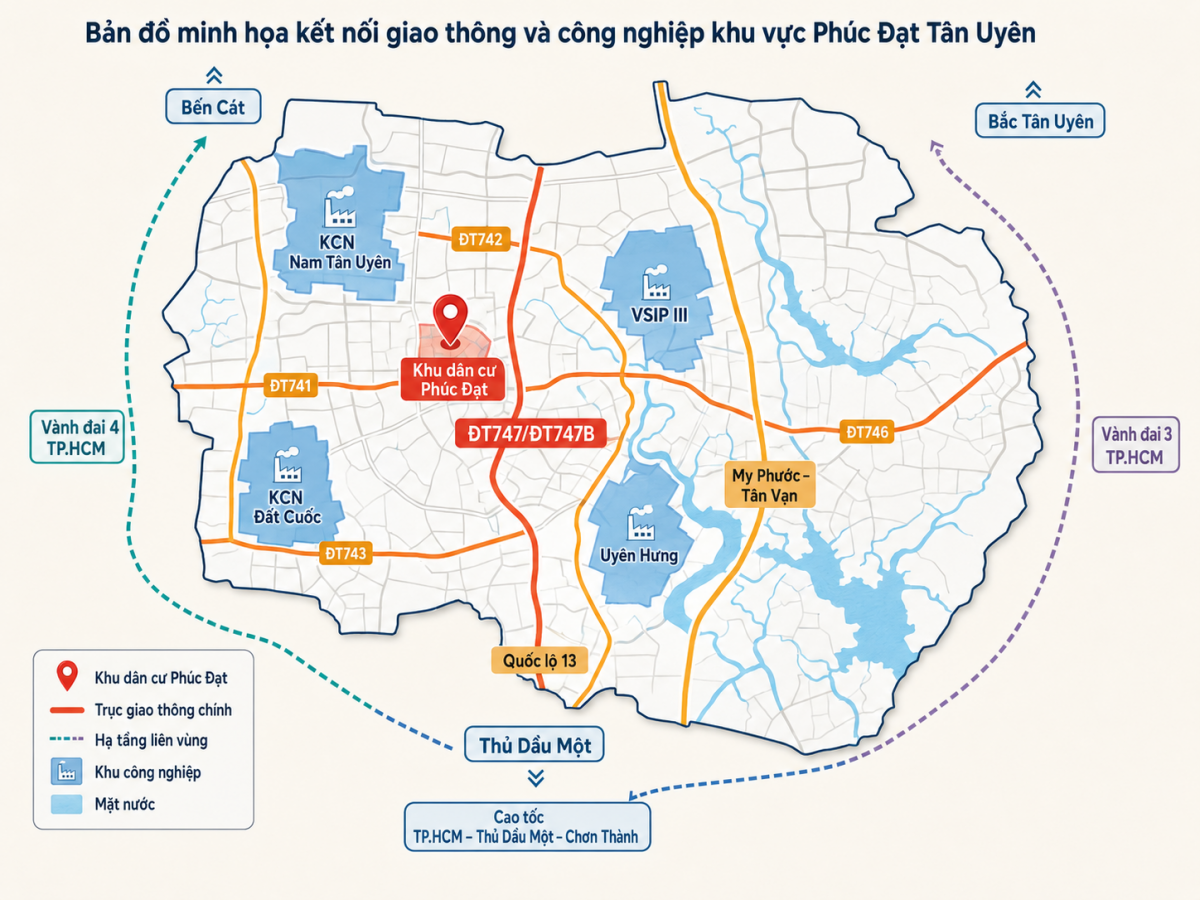 Phúc Đạt Tân Uyên trong bài toán phát triển đô thị công nghiệp phía Bắc TP. Hồ Chi Minh