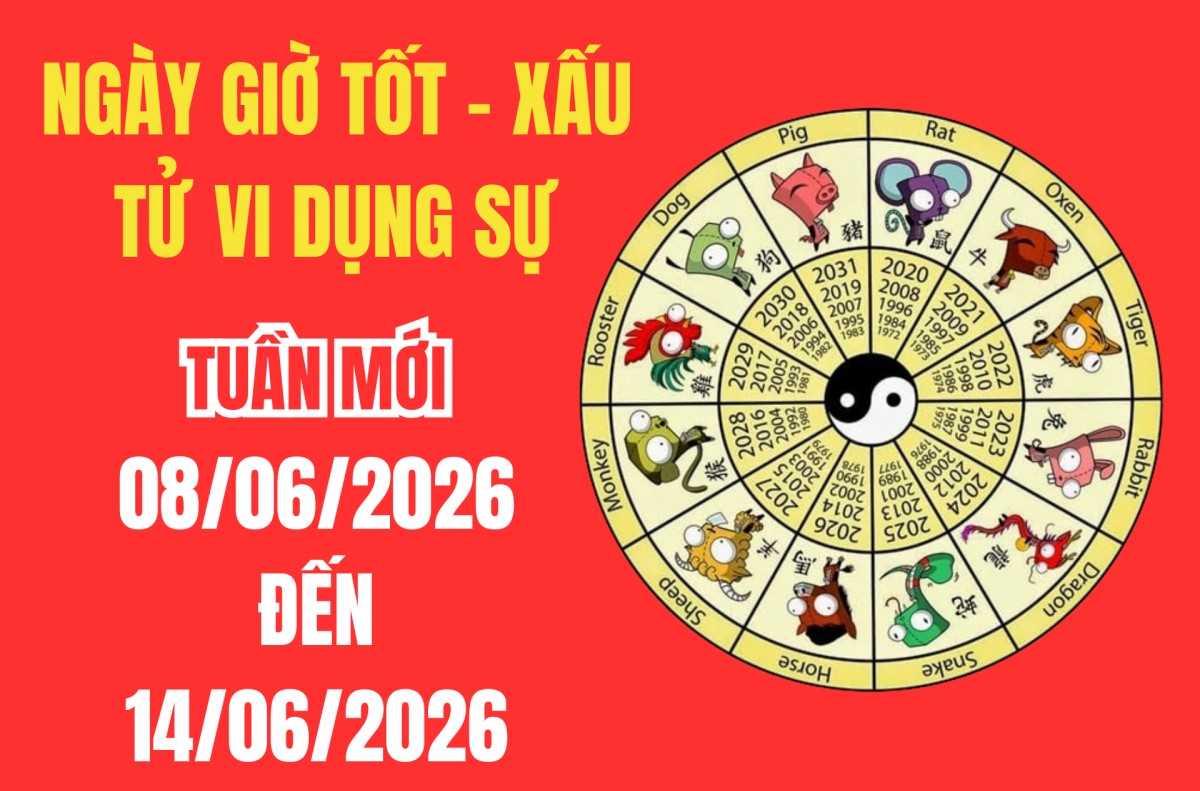 Xem ngày giờ tốt xấu tuần mới từ 8/6 – 14/6/2026: Đâu là "ngày vàng" để xuất hành, khai trương và cầu tài lộc rực rỡ?