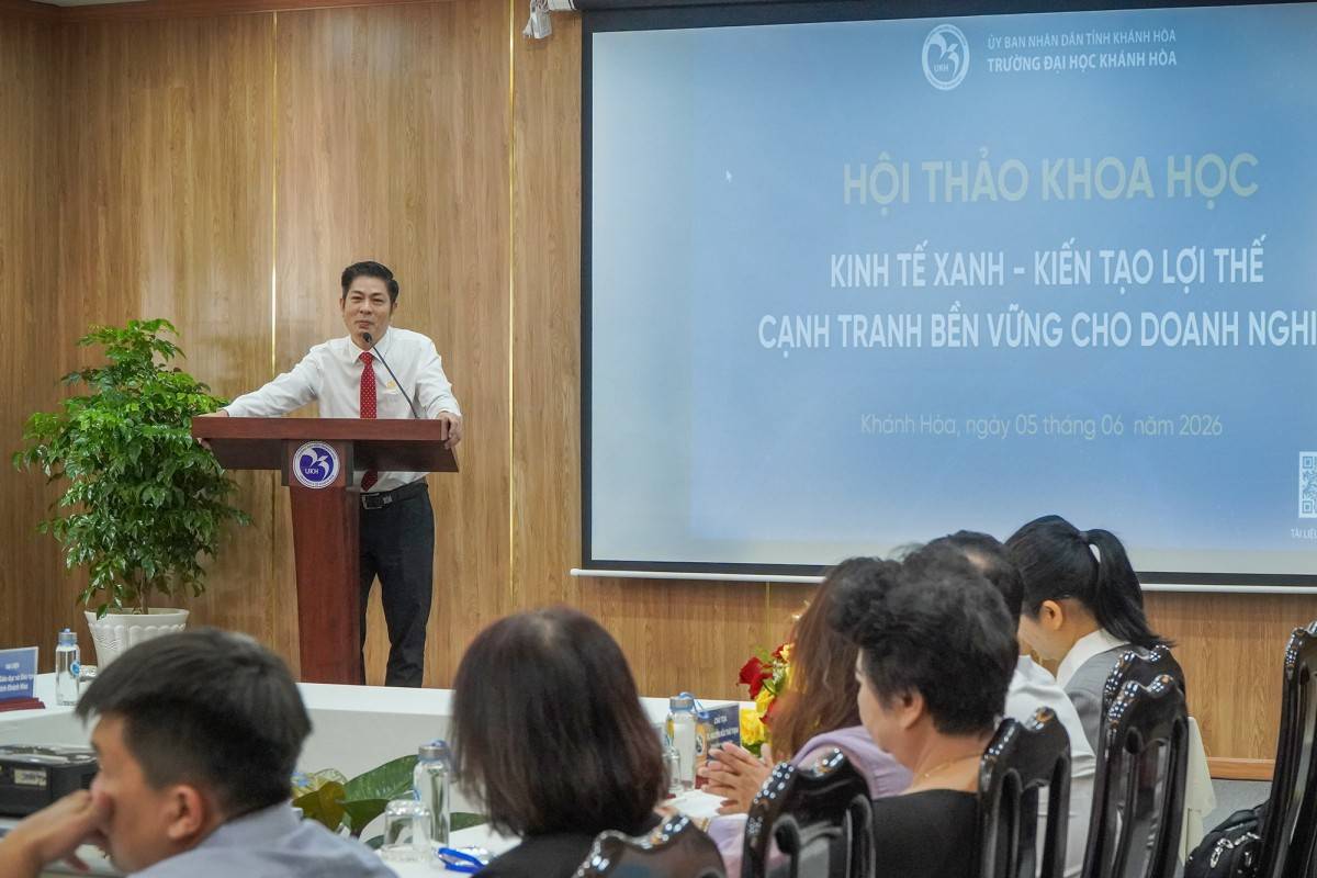 Trường Đại học Khánh Hòa tổ chức hội thảo “Kinh tế xanh - Kiến tạo lợi thế cạnh tranh bền vững cho doanh nghiệp”