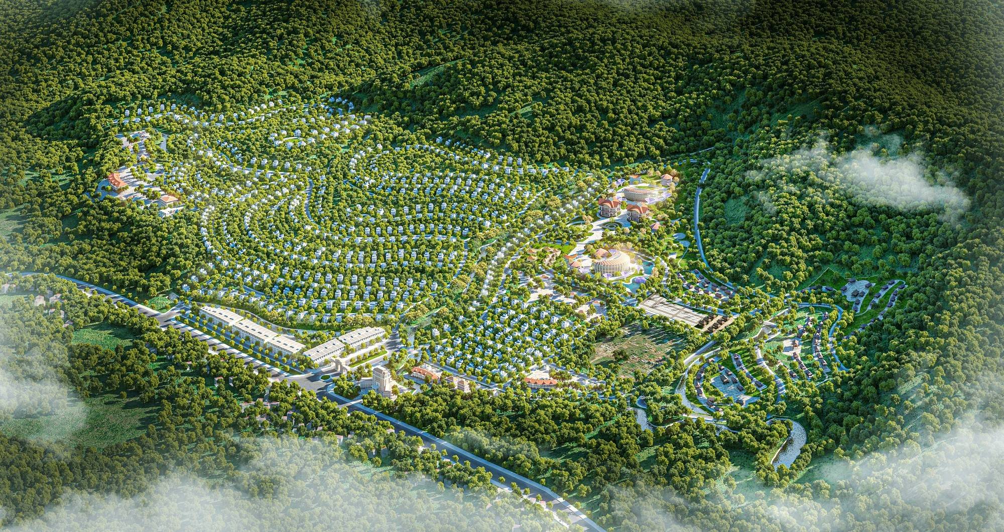 Queen Valley Estate sở hữu vị trí thuận lợi tại Lương Sơn, Phú Thọ, kết nối nhanh với Hà Nội và vùng Tây Bắc