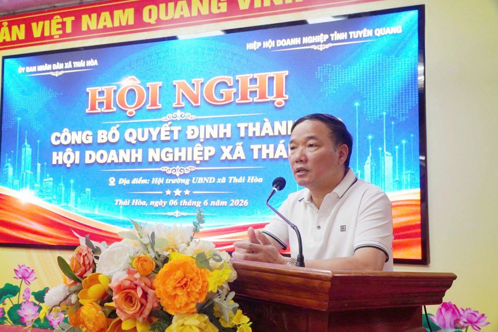 ông Nguyễn Hữu Thập, Chủ tịch Hiệp hội Doanh nghiệp tỉnh Tuyên Quang