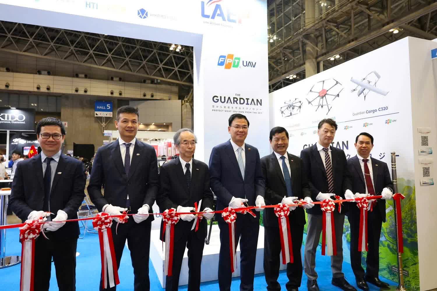 Gian hàng Việt Nam tại triển lãm Japan Drone Expo 2026 chuyên về drone ở Nhật Bản. Nguồn: LAEP