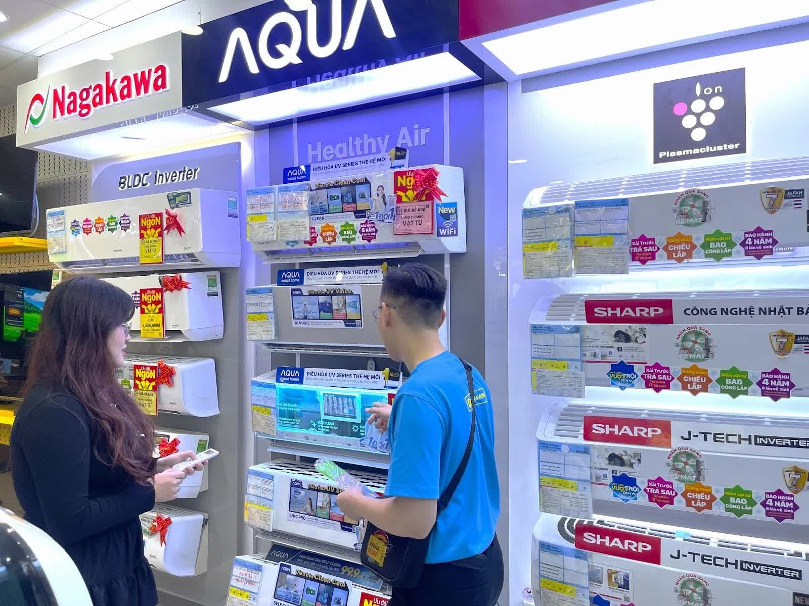 Doanh thu bán máy lạnh tại Điện Máy Xanh tăng gấp rưỡi trong 5 tháng đầu năm