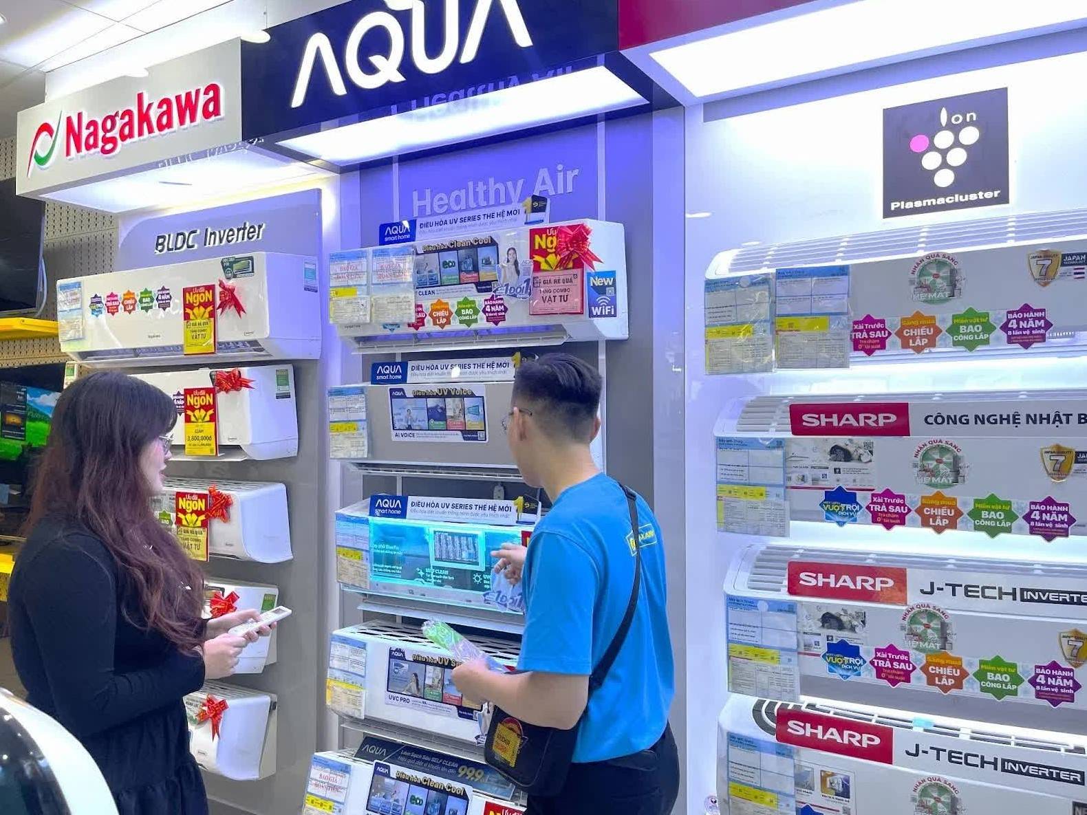 Doanh thu bán máy lạnh tại Điện Máy Xanh tăng gấp rưỡi trong 5 tháng đầu năm