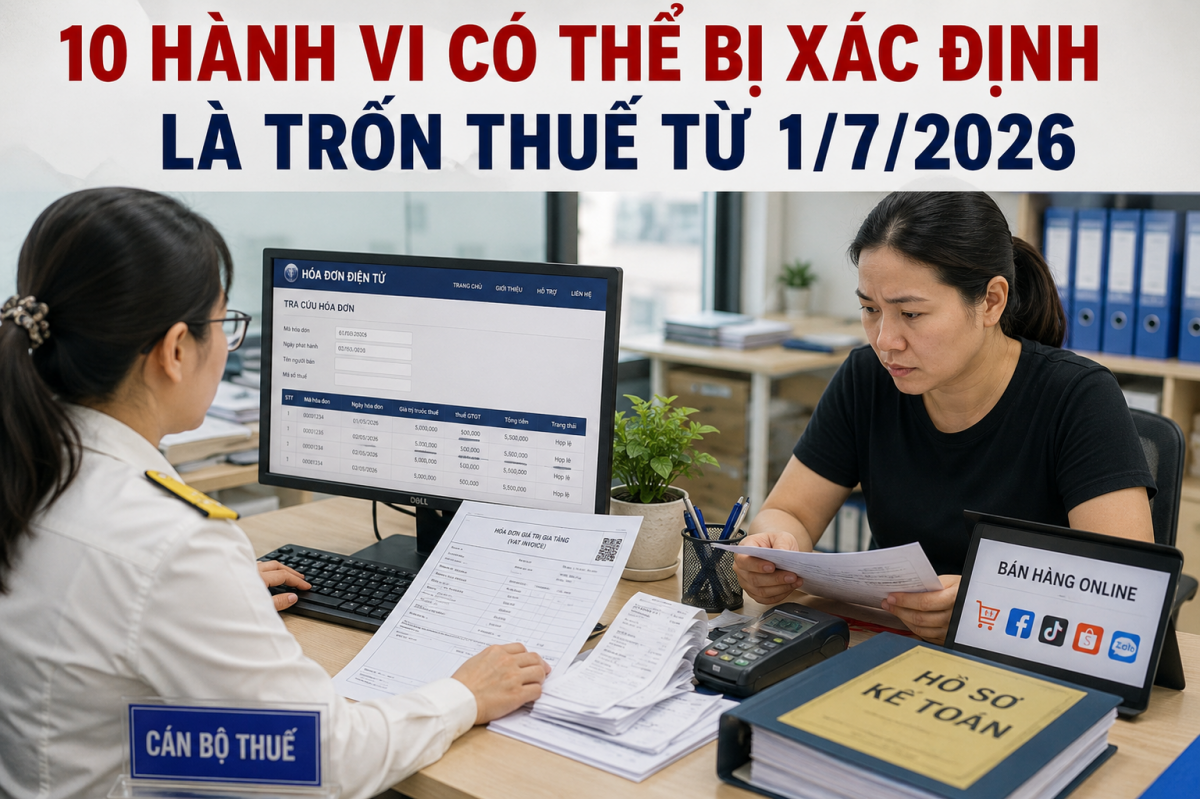 10 hành vi có thể bị xác định là trốn thuế từ 1/7/2026
