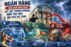 Ngân hàng nửa cuối năm 2026: Áp lực thanh khoản, NIM thu hẹp, nợ xấu gia tăng