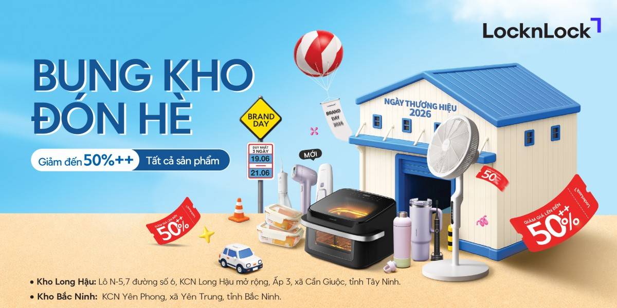 LocknLock giảm giá đến 50% cho chương trình ưu đãi giữa năm