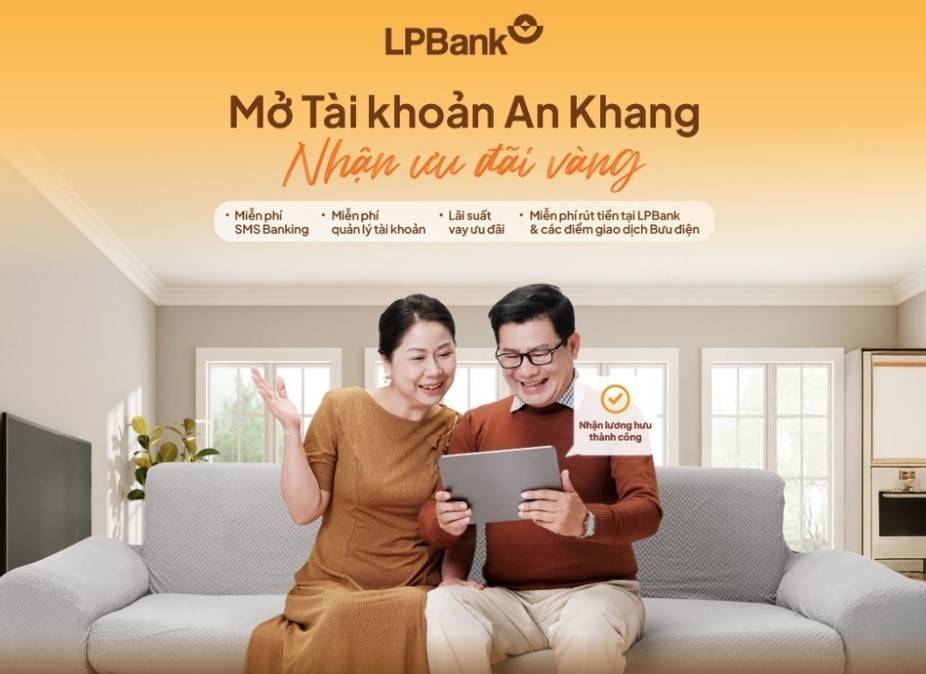LPBank triển khai chương trình “Mở Tài khoản An Khang – Nhận ưu đãi vàng” với nhiều chính sách ưu đãi nhằm nâng cao trải nghiệm giao dịch và khả năng tiếp cận dịch vụ tài chính. 