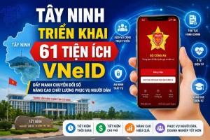 Tây Ninh triển khai 61 tiện ích trên VNeID, thúc đẩy chuyển đổi số toàn diện