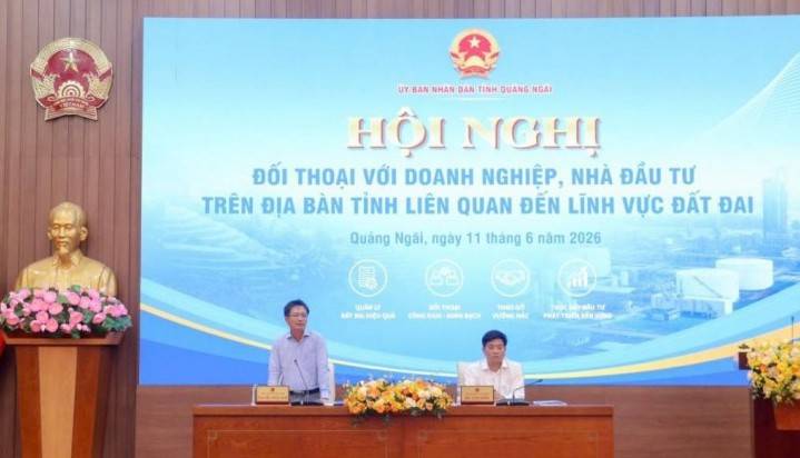 Quảng Ngãi đối thoại với doanh nghiệp, nhà đầu tư về các vướng mắc đất đai