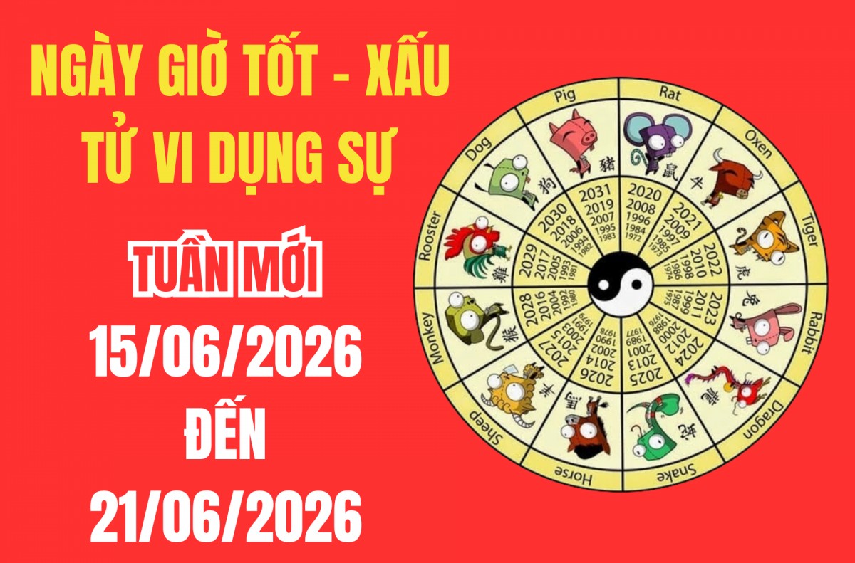 Xem ngày giờ tốt xấu tuần mới từ 15/6 – 21/6/2026: Chọn ngày đẹp khai trương, động thổ, ký kết hợp đồng chuẩn phong thủy
