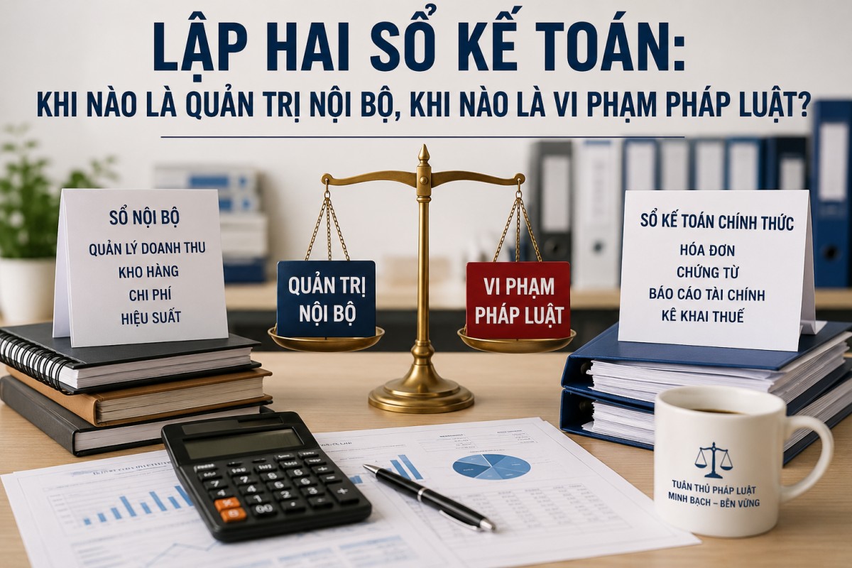 Lập hai sổ kế toán: Ranh giới giữa quản trị nội bộ và vi phạm pháp luật