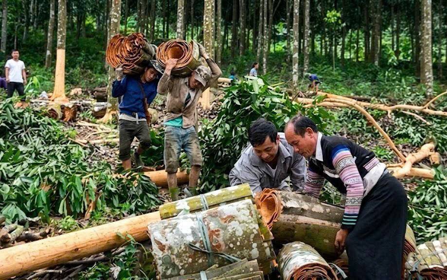 1 GIÀNG A PHỬ khai thác 2 ha quế hơn 15 năm tuổi