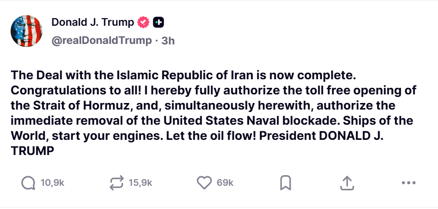 Tuyên bố của Tổng thống Mỹ Donald Trump về thoả thuận hoà bình Mỹ-Iran