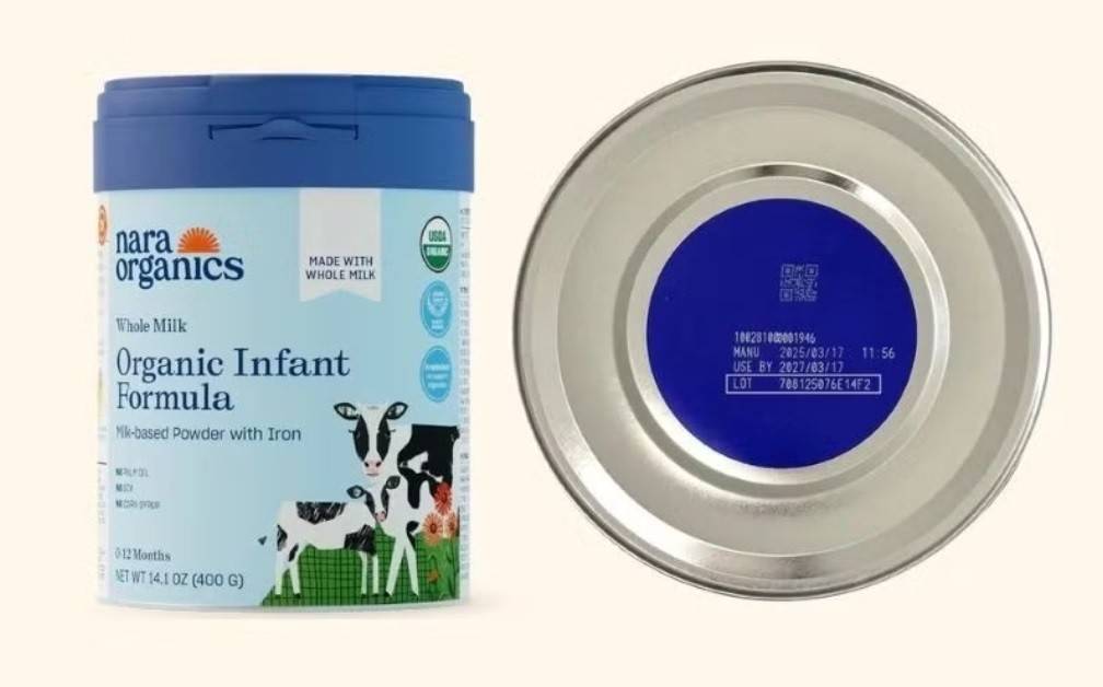Loại sữa được cảnh báo có thể gây ngộ độc cho trẻ sơ sinh. (Ảnh: Nara Organics)