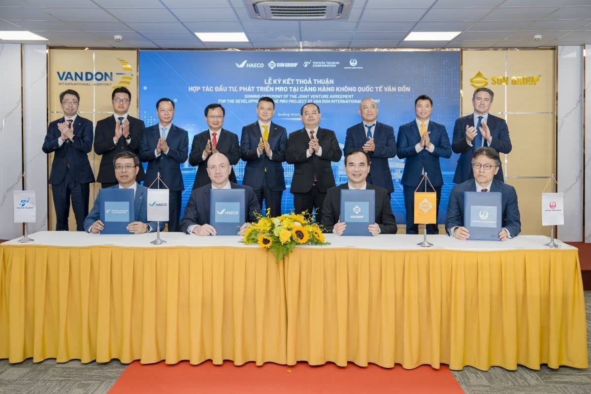 Sun Group hợp tác cùng HAECO, Japan Airlines và Toyota Tsusho hình thành tổ hợp bảo dưỡng, sửa chữa tàu bay (MRO) quy mô hàng đầu Việt Nam tại Vân Đồn