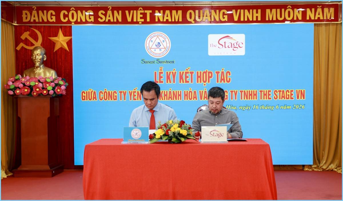 Công ty Yến sào Khánh Hòa và Công ty TNHH The Stage Việt Nam ký kết hợp tác chiến lược năm 2026