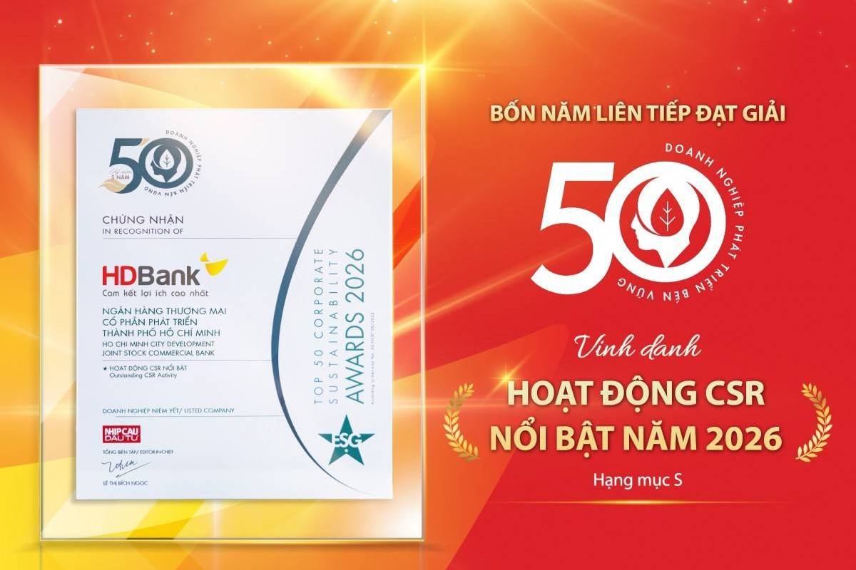 HDBank: Tăng trưởng ấn tượng song hành cùng trách nhiệm cộng đồng