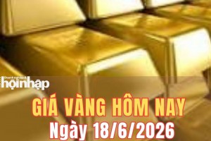 Giá vàng hôm nay 18/6/2026: Giá vàng trong nước đồng loạt giảm