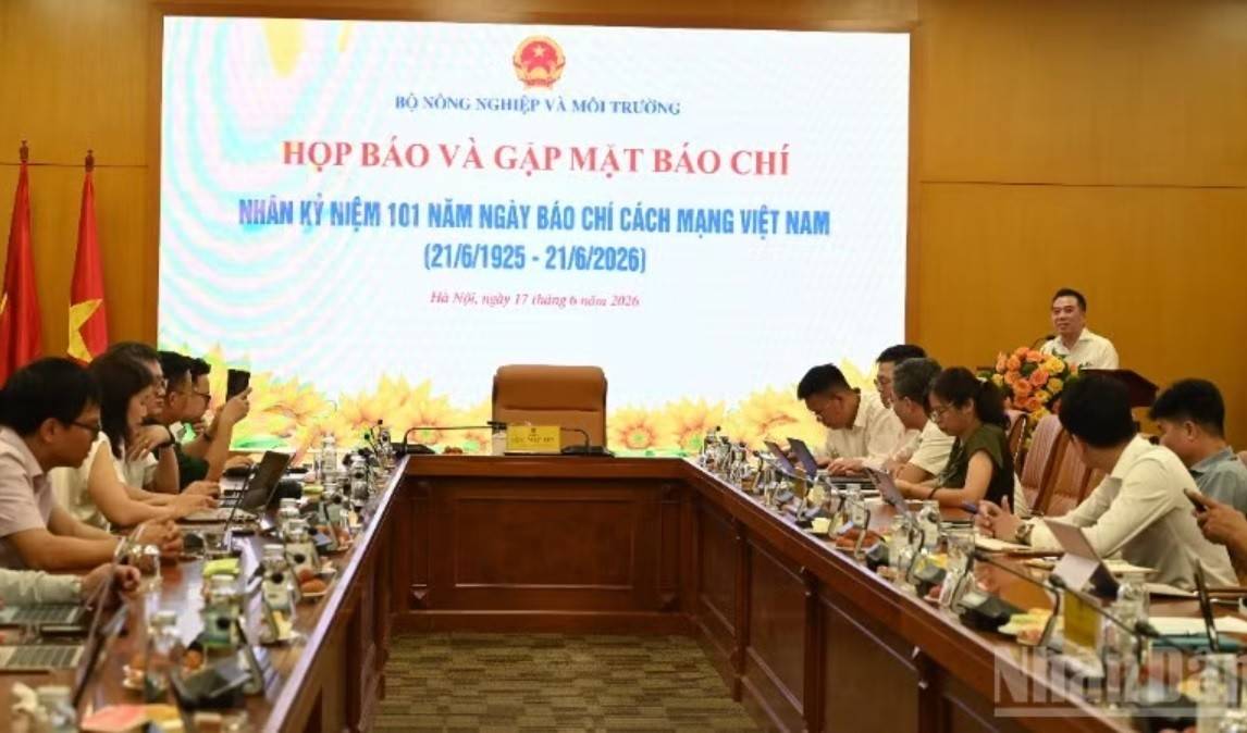 Ngày 17/6, tại Hà Nội, Bộ Nông nghiệp và Môi trường tổ chức họp báo nhân kỷ niệm 101 năm Ngày Báo chí Cách mạng Việt Nam (21/6/1925-21/6/2026). 