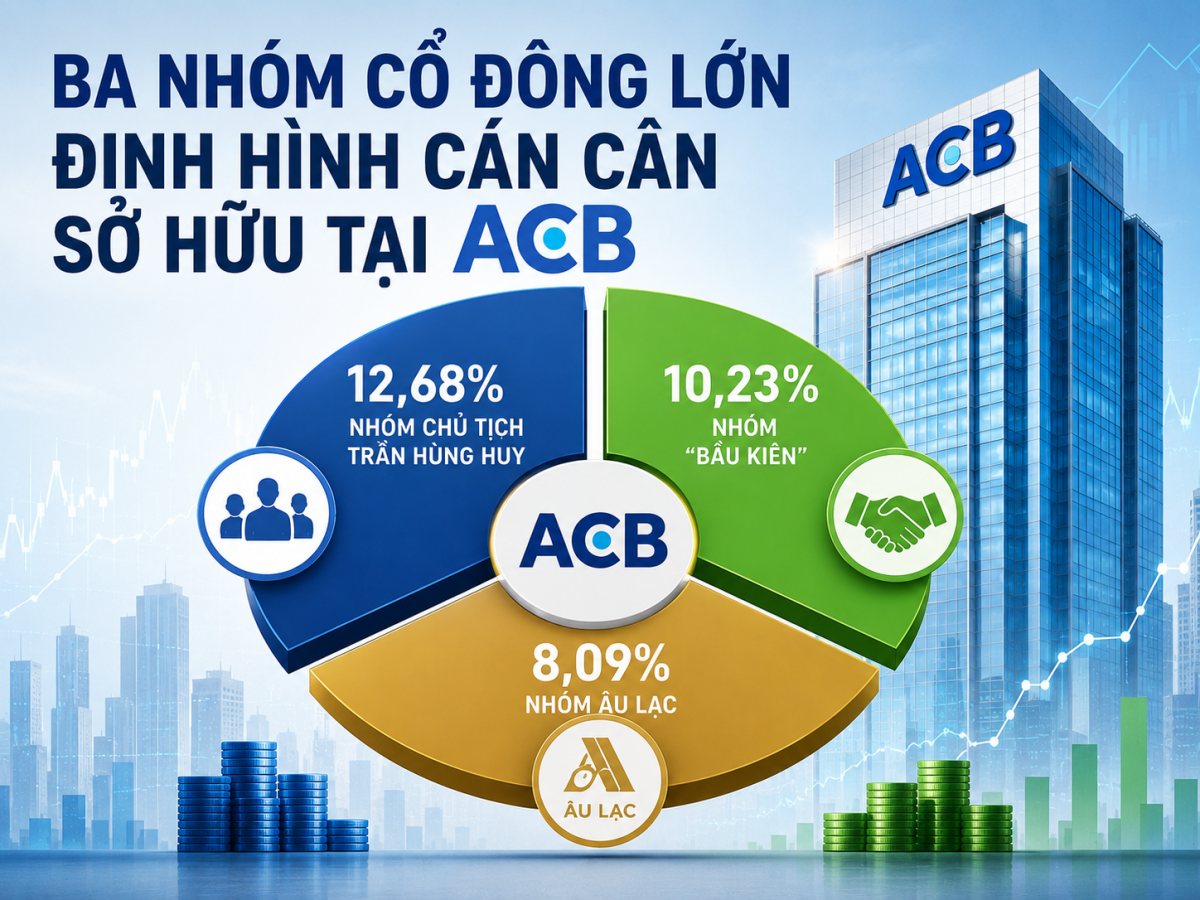 'Thế chân vạc' đang chi phối bức tranh sở hữu tại Ngân hàng ACB