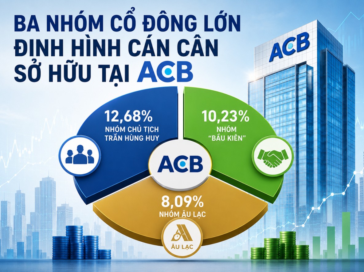 'Thế chân vạc' đang chi phối bức tranh sở hữu tại Ngân hàng ACB