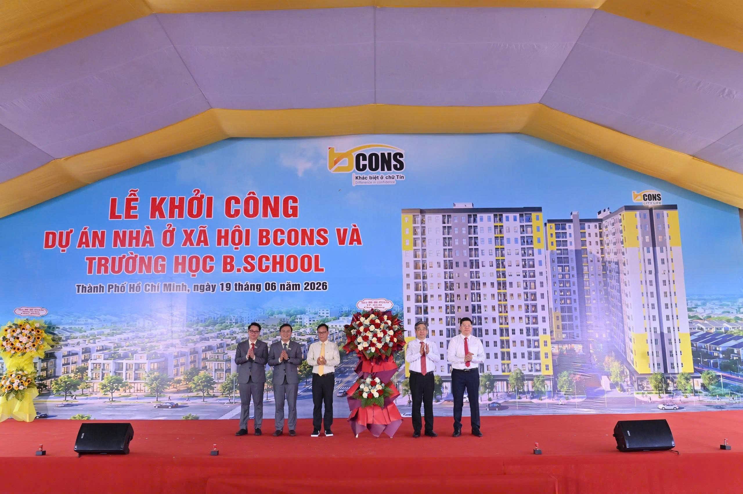 Bcons khởi công dự án nhà ở xã hội và trường học trong khu đô thị Bcons City Life