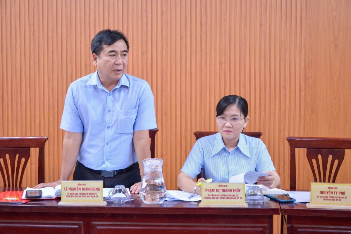 ông Lê Nguyễn Thanh Bình, Chủ tịch Ủy ban MTTQ Việt Nam xã Bình Hưng