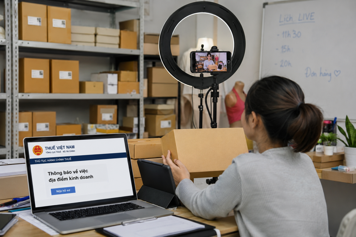 Kho hàng, cửa hàng phụ, điểm livestream: nghĩa vụ mà nhiều hộ kinh doanh đang bỏ sót