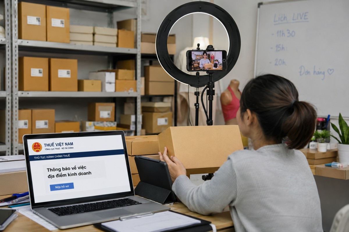 Kho hàng, cửa hàng phụ, điểm livestream: nghĩa vụ mà nhiều hộ kinh doanh đang bỏ sót