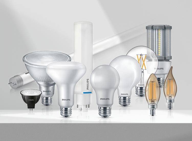 Bóng đèn Philips  Đây là sản phẩm đầu tiên tạo dựng danh tiếng toàn cầu cho Philips. Trong phần lớn thế kỷ XX, Philips là một trong những nhà sản xuất thiết bị chiếu sáng lớn nhất thế giới.  Năm 2016, Philips Lighting được tách thành công ty độc lập và sau đó đổi tên thành Signify, hiện vẫn là doanh nghiệp chiếu sáng hàng đầu thế giới.