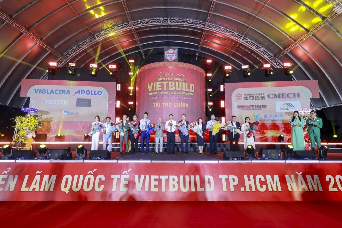 Vietbuild TP.HCM 2026 quy tụ gần 600 doanh nghiệp với hơn 2.500 gian hàng