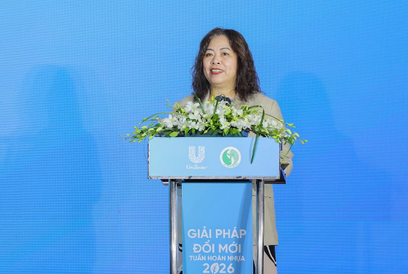 Bà Nguyễn Thị Bích Vân - Tổng Giám đốc Quốc gia, Unilever Việt Nam phát biểu tại sự kiện