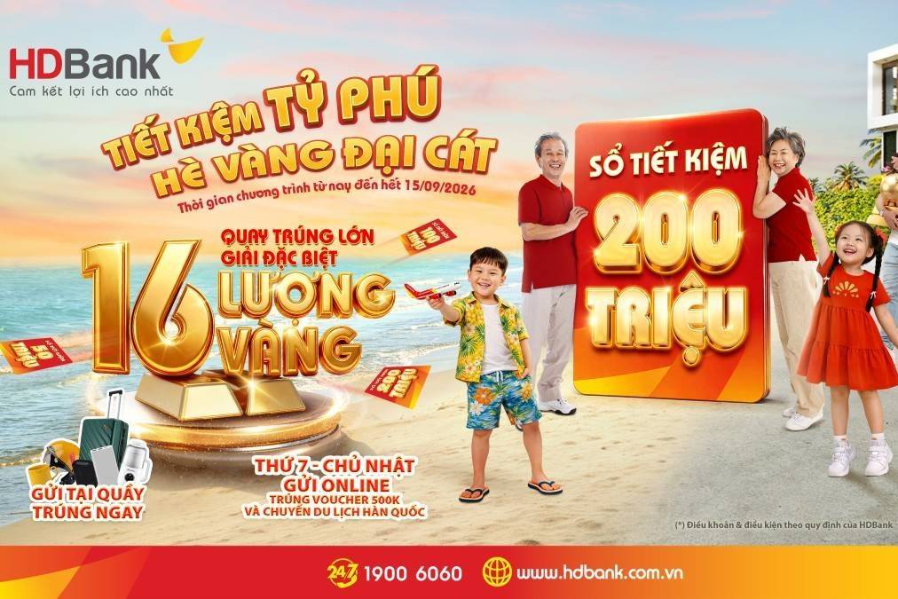Hàng chục khách hàng HDBank trúng thưởng sổ tiết kiệm “trăm triệu” và chuyến du lịch Hàn Quốc hấp dẫn