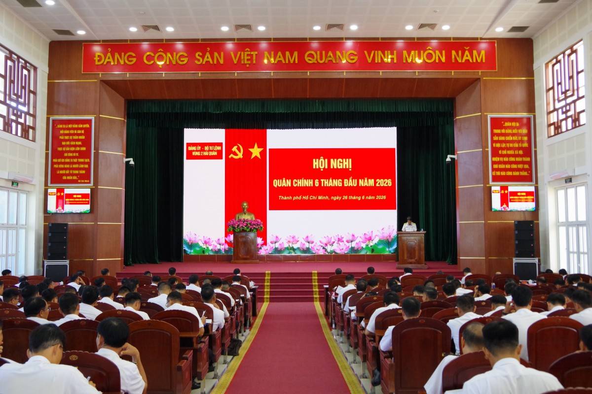 TP. Hồ Chí Minh: Vùng 2 Hải quân tổ chức Hội nghị quân chính 6 tháng đầu năm 2026