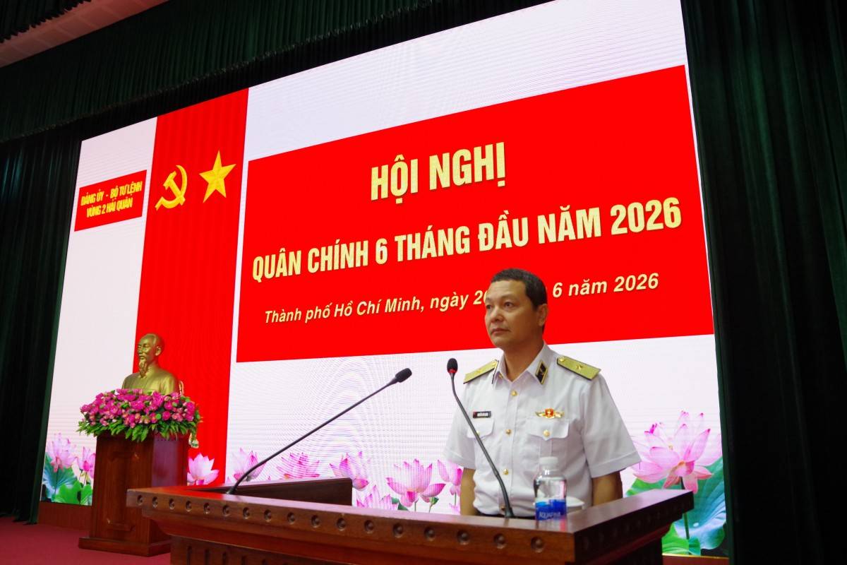 TP. Hồ Chí Minh: Vùng 2 Hải quân tổ chức Hội nghị quân chính 6 tháng đầu năm 2026