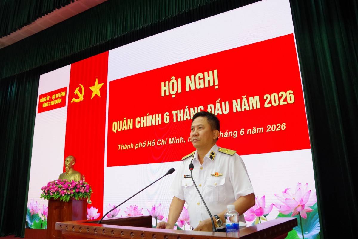 TP. Hồ Chí Minh: Vùng 2 Hải quân tổ chức Hội nghị quân chính 6 tháng đầu năm 2026