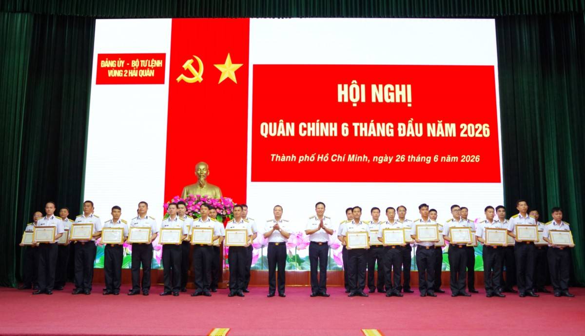 TP. Hồ Chí Minh: Vùng 2 Hải quân tổ chức Hội nghị quân chính 6 tháng đầu năm 2026
