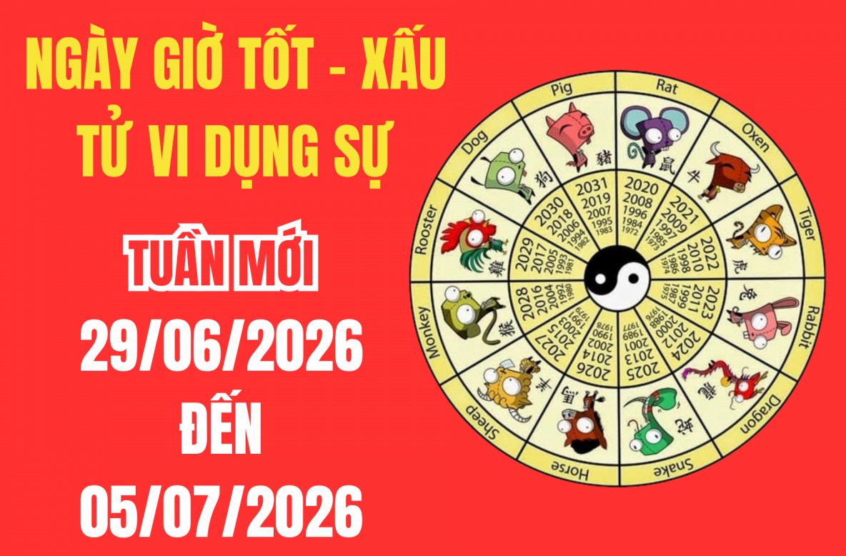 Xem ngày giờ tốt xấu tuần mới từ 29/6 – 5/7/2026: Lộ diện 3 ngày đại cát để khai trương, ký kết hợp đồng thu tài lộc bùng nổ!