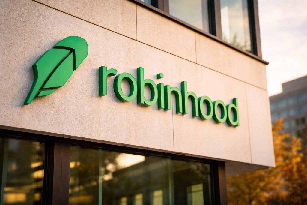 Trụ sở và nhận diện thương hiệu Robinhood, nền tảng giao dịch chứng khoán đã đưa Baiju Bhatt trở thành tỷ phú công nghệ.