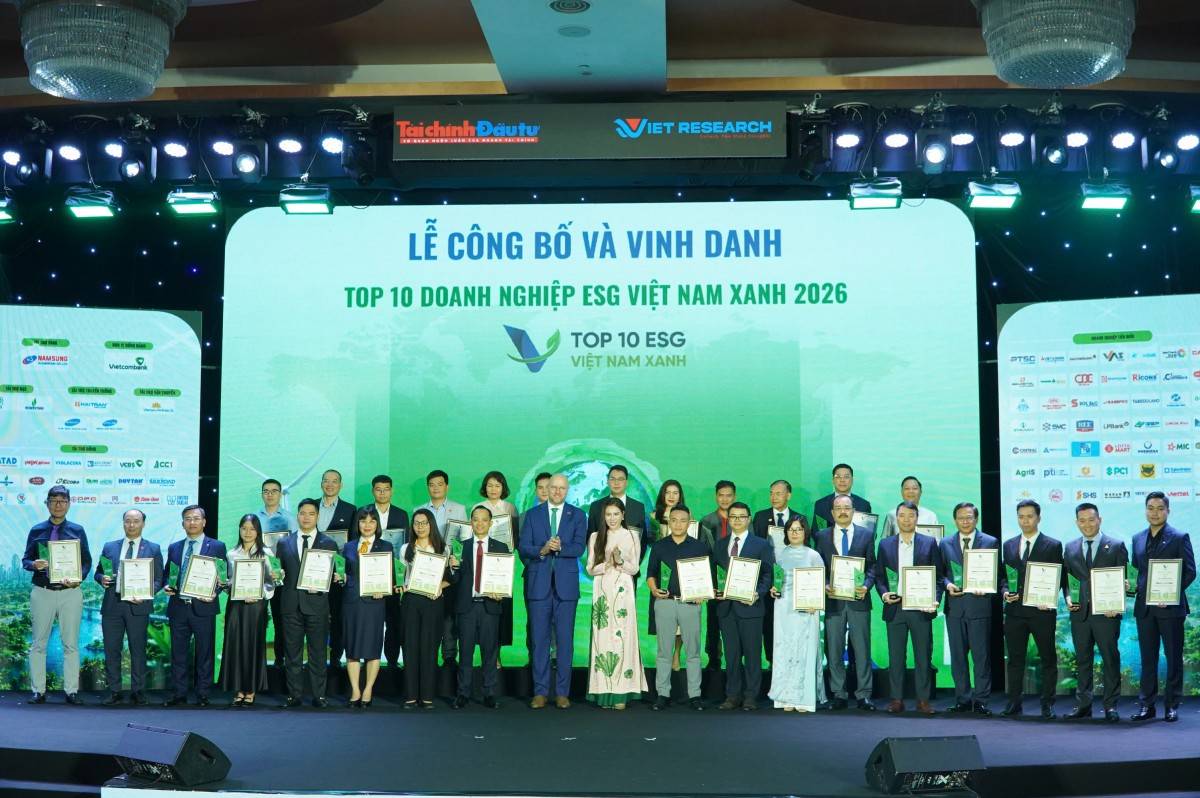 Phục Hưng Holdings vào Top 10 Doanh nghiệp ESG Việt Nam Xanh 2026 ngành Xây dựng