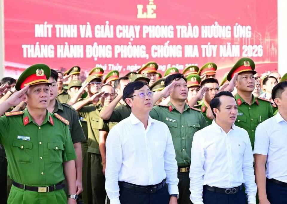 Lâm Đồng: Phường Phú Thủy tổ chức giải chạy phong trào và diễu hành hưởng ứng Tháng hành động phòng, chống ma túy năm 2026