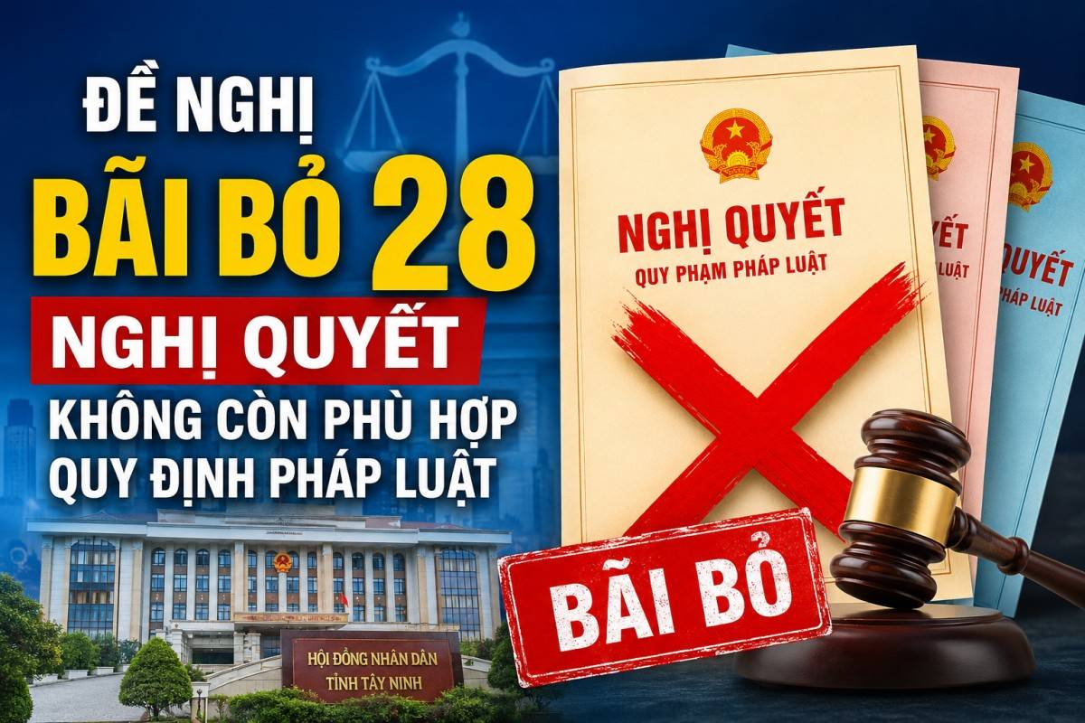 bãi bỏ nghị quyết quy phạm pháp luật tại kỳ họp HĐND tỉnh Tây Ninh