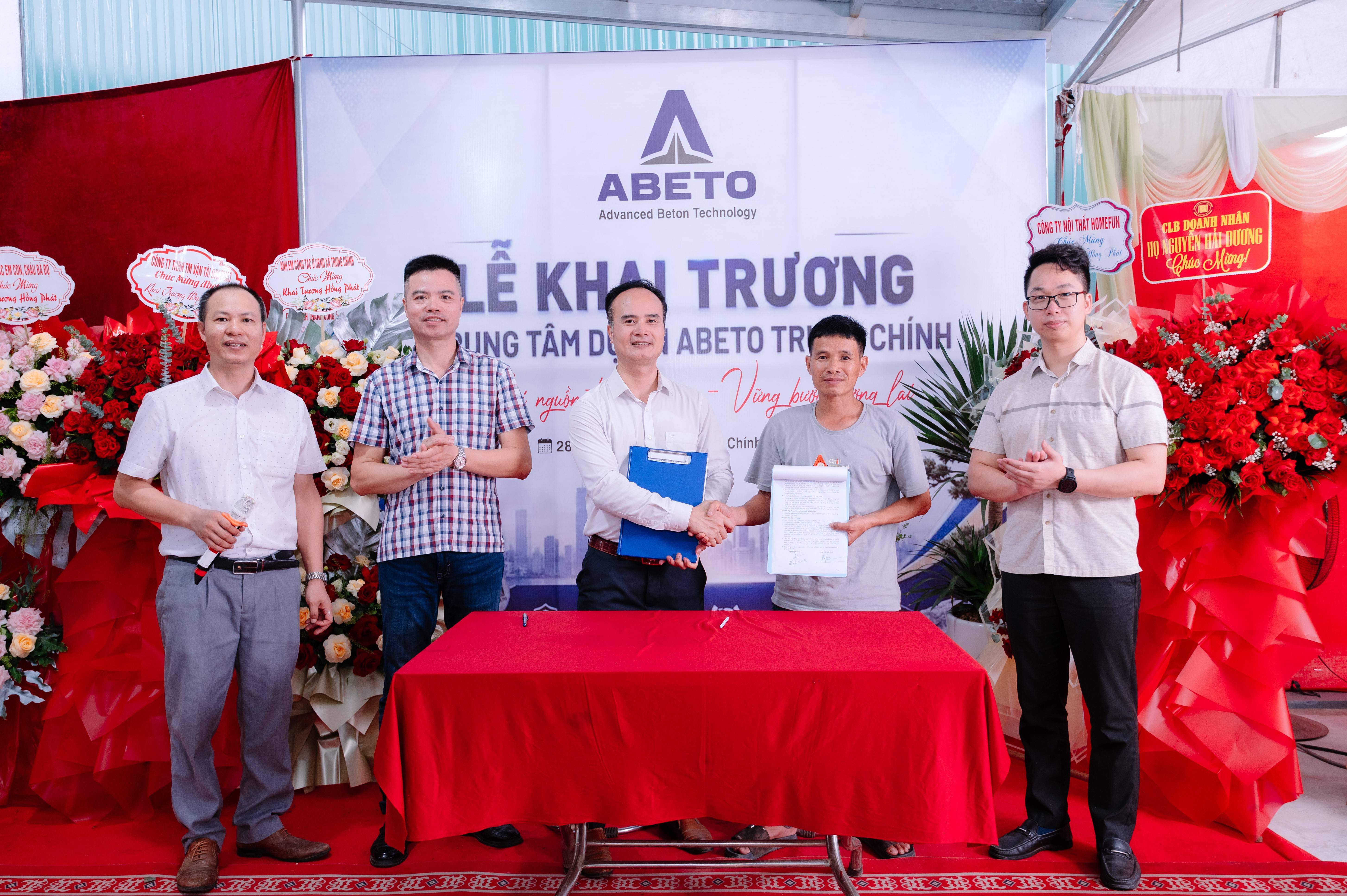 ABETO đã thực hiện ký kết hợp tác với các đơn vị cung ứng vật liệu xây dựng, các đối tác thi công và khách hàng tiềm năng