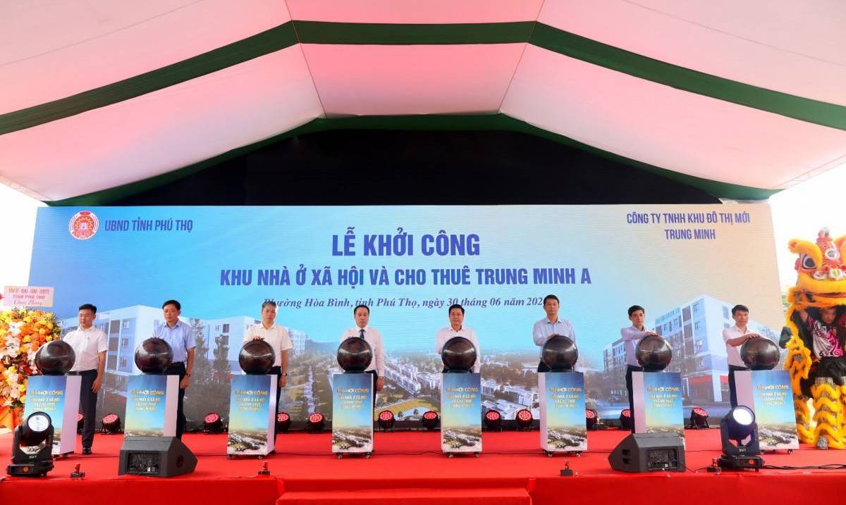 Phú Thọ khởi công dự án nhà ở xã hội hơn 735 tỷ đồng tại Trung Minh