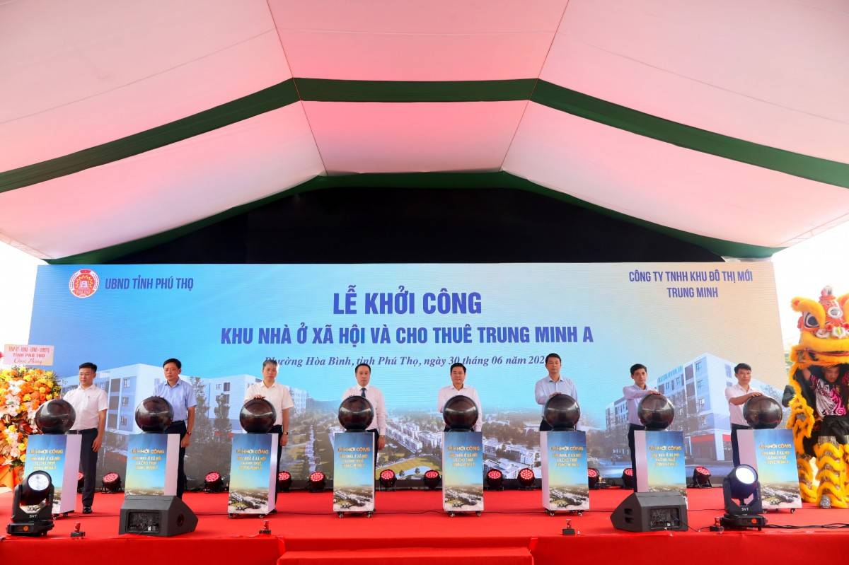 Phú Thọ khởi công dự án nhà ở xã hội hơn 735 tỷ đồng tại Trung Minh